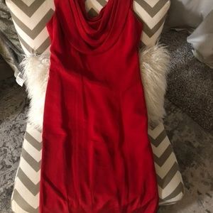 SPENSER JEREMY red 100% silk gown dress